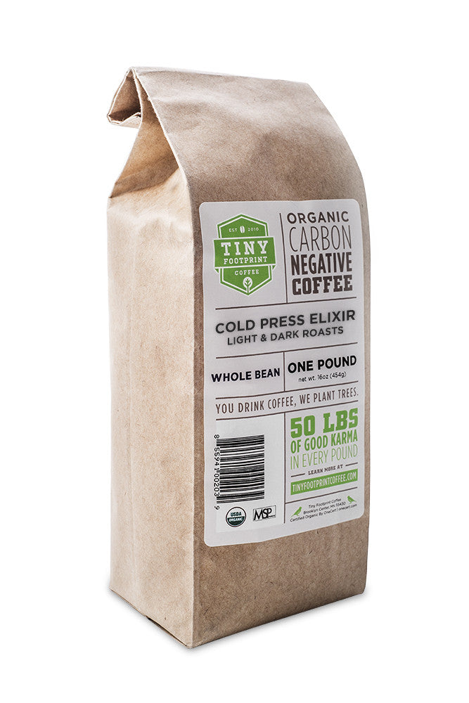 Tiny Footprint Coffee Organic Cold Brew Cold Press Elixir, Ground Coffee, 1 Pound